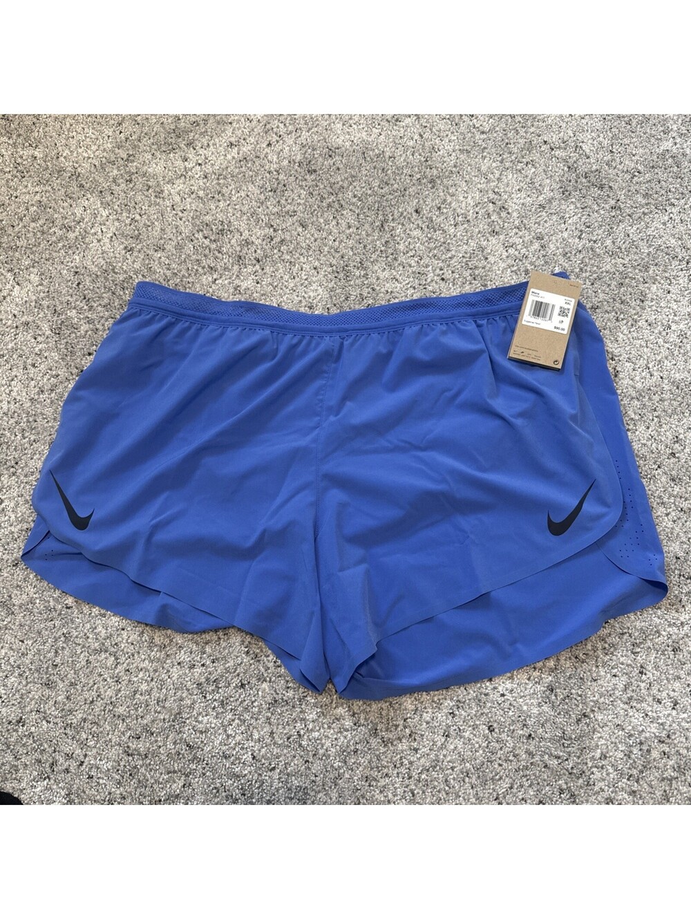 Nike Men's Size 2XL Dri-FIT ADV AeroSwift 4'' Running Shorts Blue FN3352-411 XXL